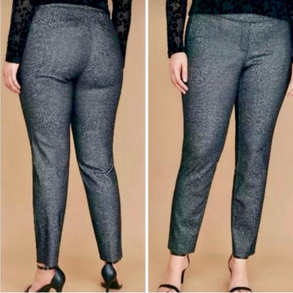 LANE BRYANT THE ALLIE SKINNY ANKLE BLACK SPARKLE - SIZE 22 - NWT